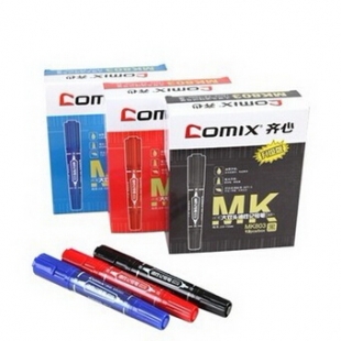 齐心mk803大双头记号笔整盒